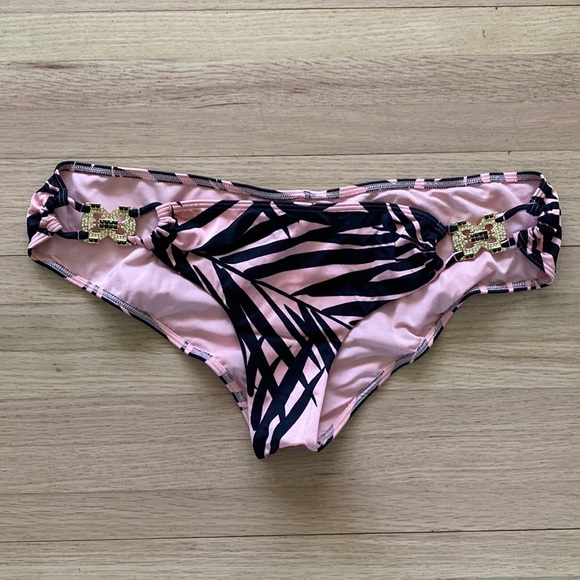 Victoria’s Secret Swim Bottoms with Gold Jewels on hips - Picture 1 of 5